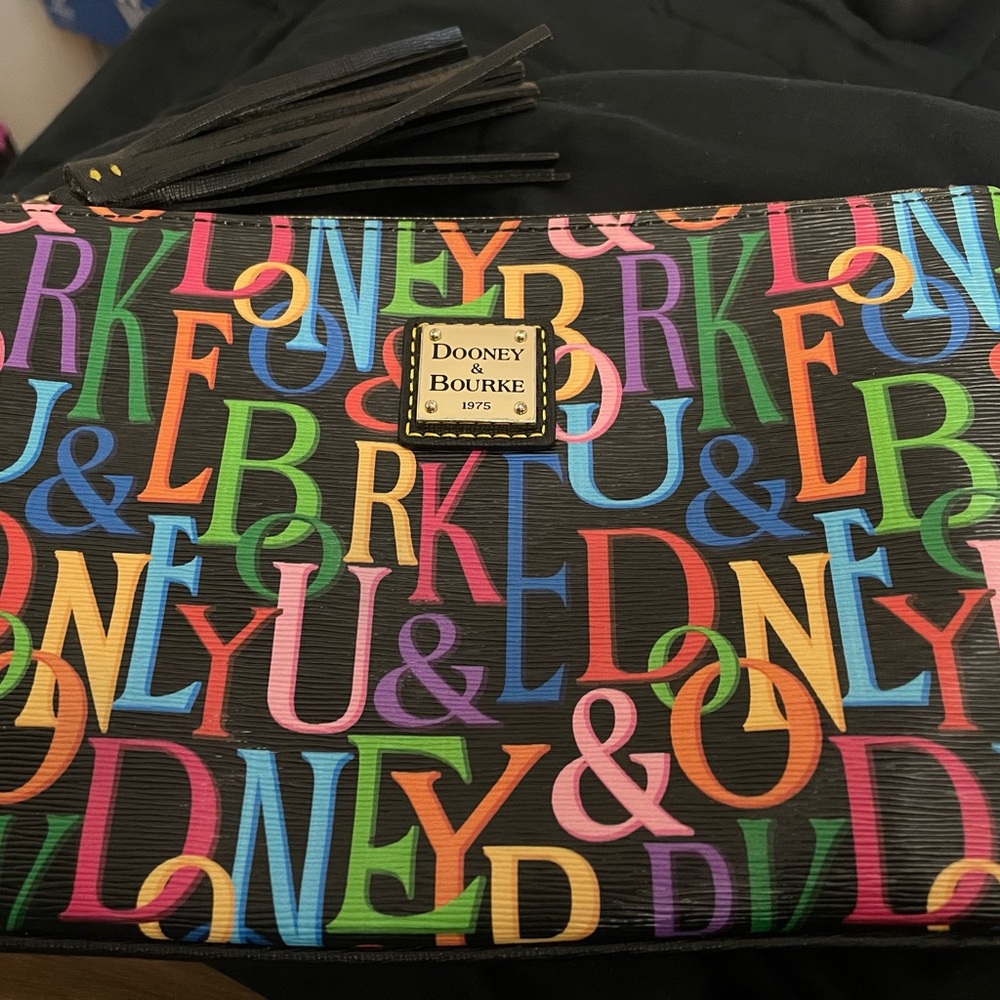 Dooney & Bourke Multicolor Logo Clutch